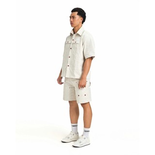 Áo sơ mi chính hãng Mikenco ARCHIVE MONOGRAM KHAKI SHIRT |TẶNG TÚI GIẤY|
