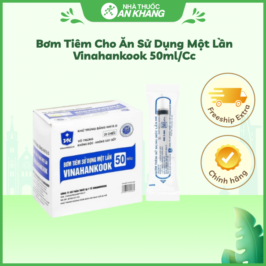 Bơm tiêm cho ăn sử dụng một lần Vinahankook 50ml/cc
