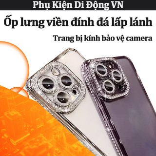 Ốp đt iPhone ốp lưng đính đá pha lê lấp lánh chống sốc chống trầy phù hợp cho iPhone 17 16 15 14 13 12 11 Pro Max Plus