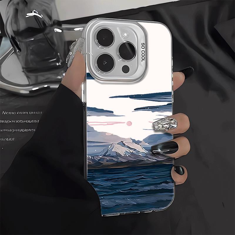 Bãi biển áp dụng cho iphone 17/16/15 apple điện thoại di động 14/13/11 trường hấp thụ từ trong suốt