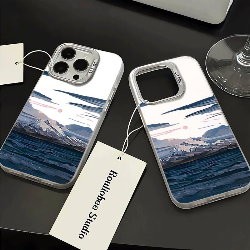 Bãi biển áp dụng cho iphone 17/16/15 apple điện thoại di động 14/13/11 trường hấp thụ từ trong suốt