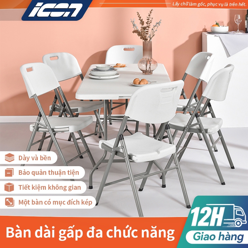 ICON Bàn Gấp Gọn di động，Phù hợp cho sử dụng trong gia đình, văn phòng và ngoài trời（Không cần cài đặt）