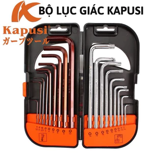 Bộ lục giác 18 chi tiết Kapusi Nhật Bản,bộ lục giác bi,lục giác hoa thị,lục giác chữ L,bộ lục lăng,lục năng đa năng,tô