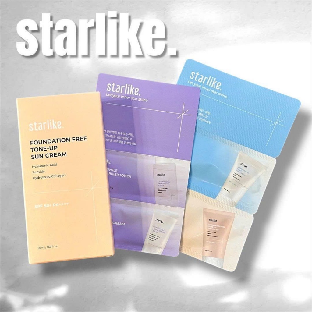 [Starlike] Set 2 Gói Quà Tặng Kem Chống Nắng Nâng Tone FREE TONE UP và SKIN FIT AQUA, Hiệu Quả Chống Nắng Sạm Da Đến 24h