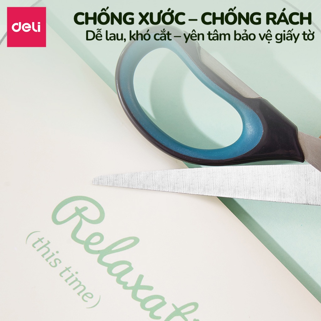 Túi file đựng tài liệu A4 Deli Obakenu xinh xắn, clear bag bìa đựng tài liệu văn phòng phẩm lưu trữ hồ sơ giấy tờ