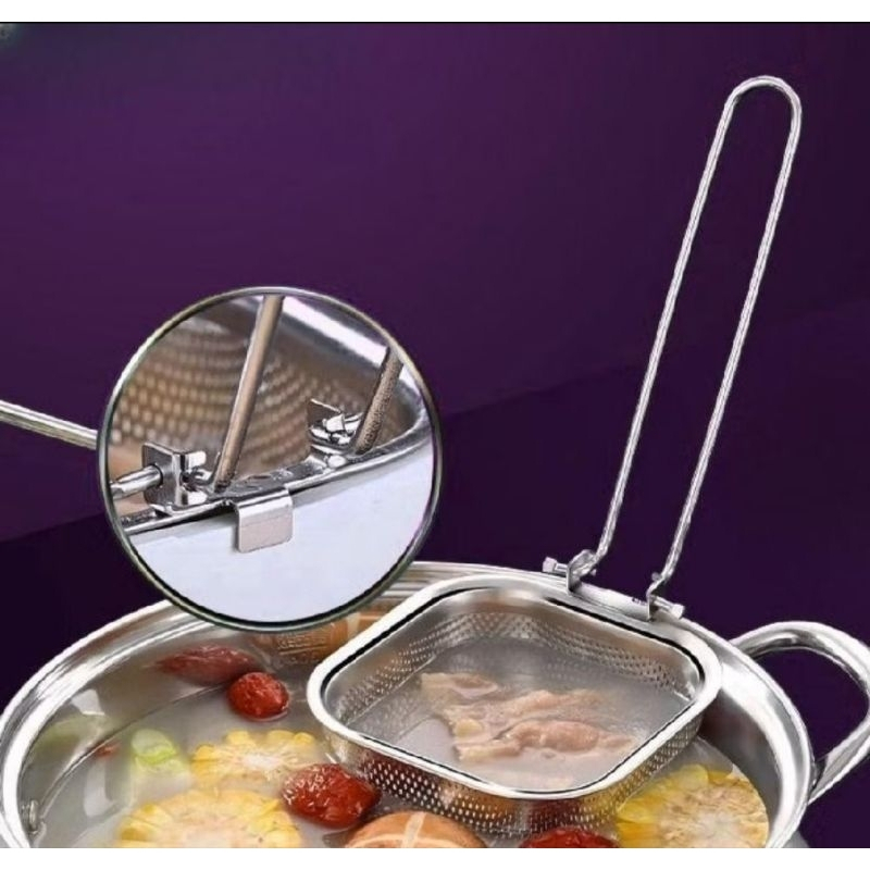 Bộ Muôi Ăn Lẩu, Vợt Nhúng Lẩu, Nhúng Mì, Muôi Cài Nồi Lẩu Lọc Vớt Thức Ăn, Chất Liệu Inox 304 An Toàn