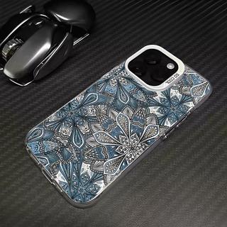 Thủy triều hoa áp dụng cho iphone 17/16/15 apple điện thoại di động vỏ 14/13/11 hấp thụ từ trong suốt vỏ