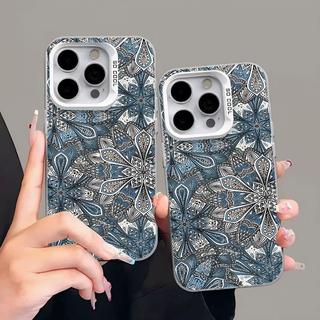 Thủy triều hoa áp dụng cho iphone 17/16/15 apple điện thoại di động vỏ 14/13/11 hấp thụ từ trong suốt vỏ