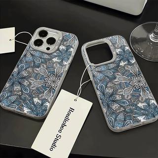 Thủy triều hoa áp dụng cho iphone 17/16/15 apple điện thoại di động vỏ 14/13/11 hấp thụ từ trong suốt vỏ