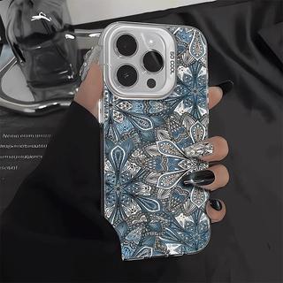Thủy triều hoa áp dụng cho iphone 17/16/15 apple điện thoại di động vỏ 14/13/11 hấp thụ từ trong suốt vỏ