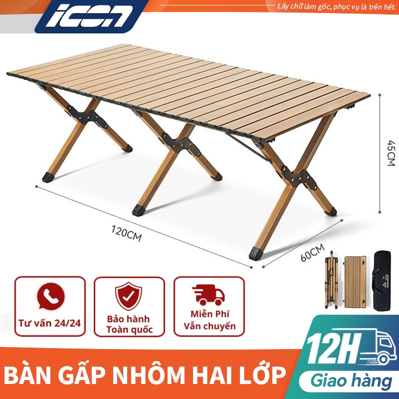 ICON Bàn Camping Dã Ngoại Gấp Gọn hợp kim cacbon sơn tĩnh điện , độ bền cao DCP3