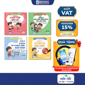 Bộ Sách GROWBOOKS - Kỹ Năng Sống Cho Trẻ Mầm Non: Kỹ Năng Giao Tiếp, Chăm Sóc Bản Thân, Đạo Đức, Cảm Xúc,Bảo Vệ Bản Thân