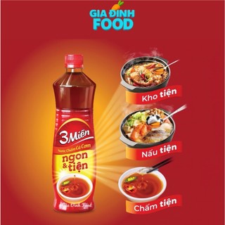 Thùng x18 Chai Nước Mắm Chấm Cá Cơm 3 Miền Chai 800ml