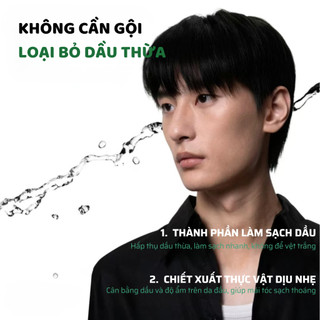 DẦU GỘI KHÔ DẠNG GEL Dùng Cho Nam Và Nữ, Gel Gội Khô Không Cần Xả, Kiểm Soát Dầu, Loại Bỏ Tóc Bết Dầu, Làm Mượt Tóc, T