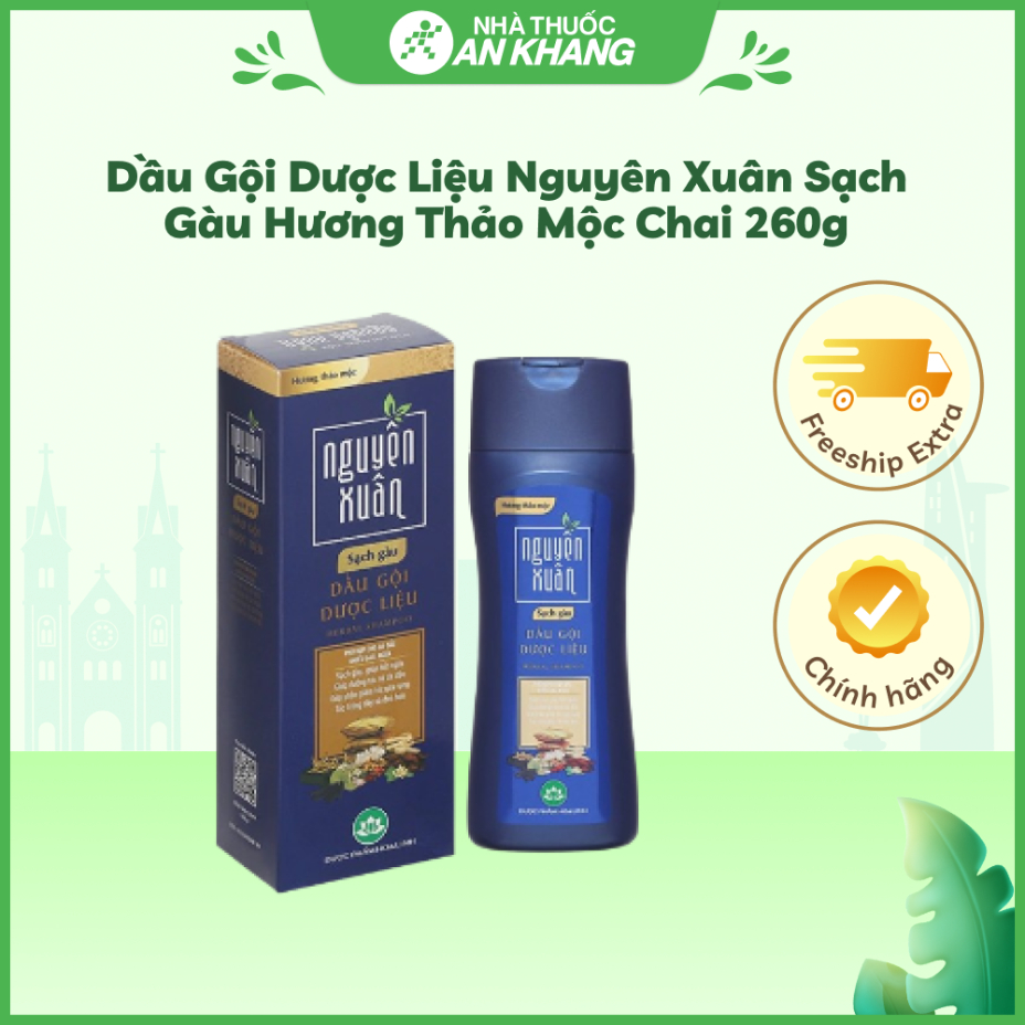 Dầu gội dược liệu Nguyên Xuân sạch gàu hương Thảo mộc chai 260g