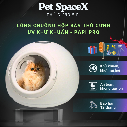 [UV Khử Khuẩn] Lồng Chuồng Hộp Sấy Thú Cưng Chó Mèo Hút Lông Rụng Chống ...