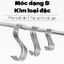Combo 30 cái móc treo đồ chữ S tiện dụng sáng bóng không gỉ 7.4cm