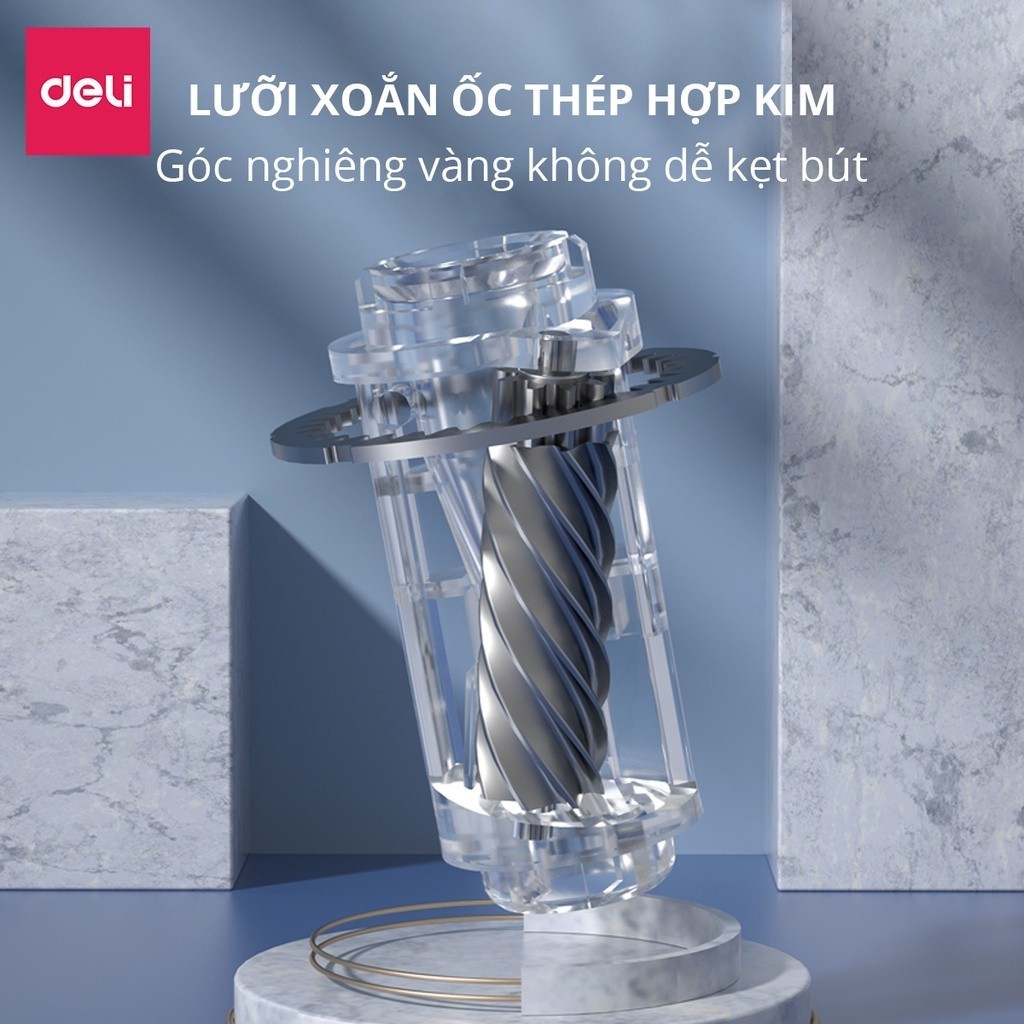 [Deli] Gọt Bút Chì Điện Tự Động Cỡ Lớn – Mài Nhanh, An Toàn, Dùng Cho Học Sinh & Văn Phòng