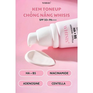Kem Nâng Tone Chống Nắng HA+ B5 WHISIS Tone Up Cream SPF 50+ PA++++ 50ml - Bebeau