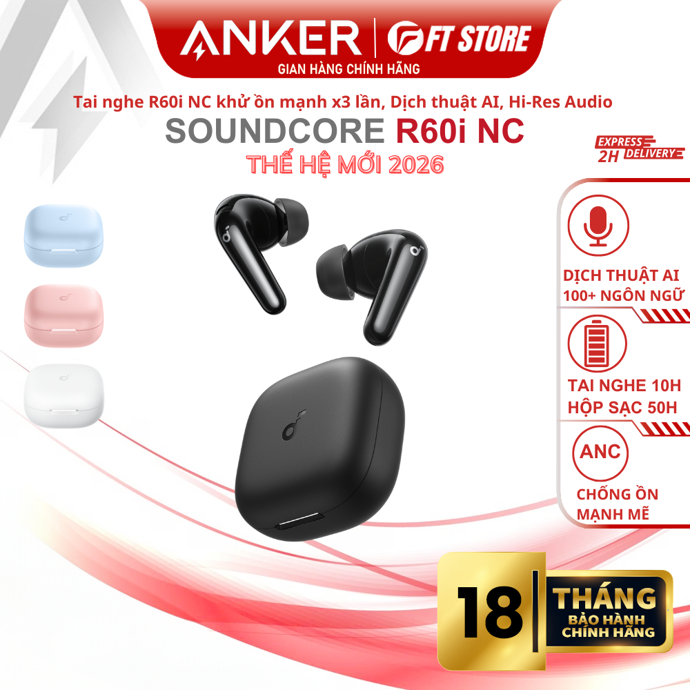 Tai nghe bluetooth Anker Soundcore D1202 R60i NC chống ồn ANC Chống ...