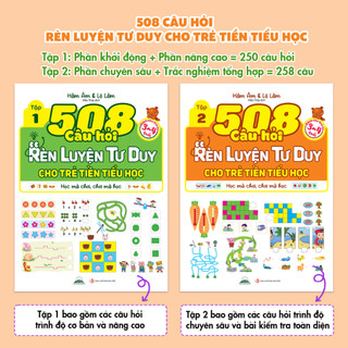 Sách - 508 Câu Hỏi Rèn Luyện Tư Duy Cho Trẻ Tiền Tiểu Học (Dành Cho Trẻ 3–4 Tuổi) – Bộ 2 Tập