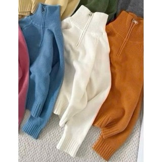 [HANG QC] ÁO LEN LÔNG THỎ CỔ BẺ CAO KHÓA KÉO "COZY'' HÀNG QC SIÊU ĐẸP - DÀNH CHO NỮ Aolenphoikhoa2025_P5