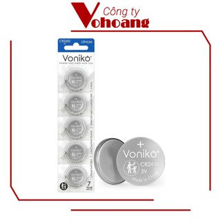 Pin Voniko CR2450 Lithium thương hiệu Mỹ chính hãng, điện áp 3V, tương thích mọi thiết bị, pin lâu