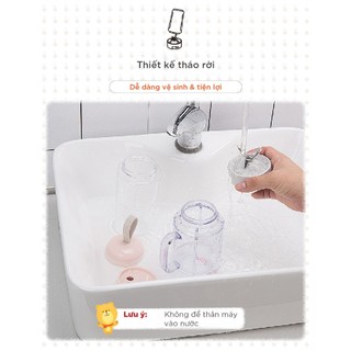 Máy xay sinh tố cầm tay 2 cối Bear BL-4H04M,150W, Lưỡi dao 4 cánh xay đá bi, trái cây, BH 18 Tháng