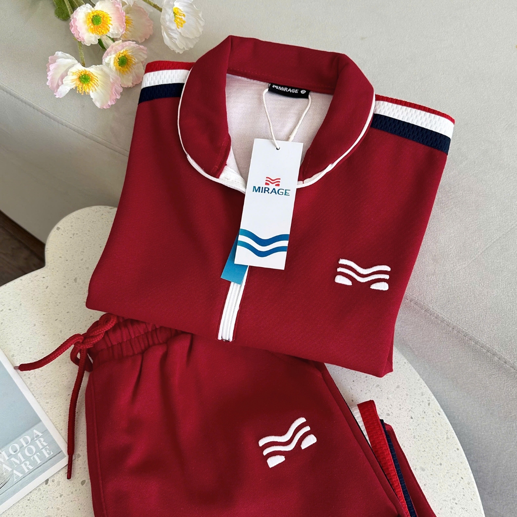 Set Thể Thao Viền Đỏ Hot Trend Local Brand Chất 100% Cotton Mềm Mịn Thoáng Mát.