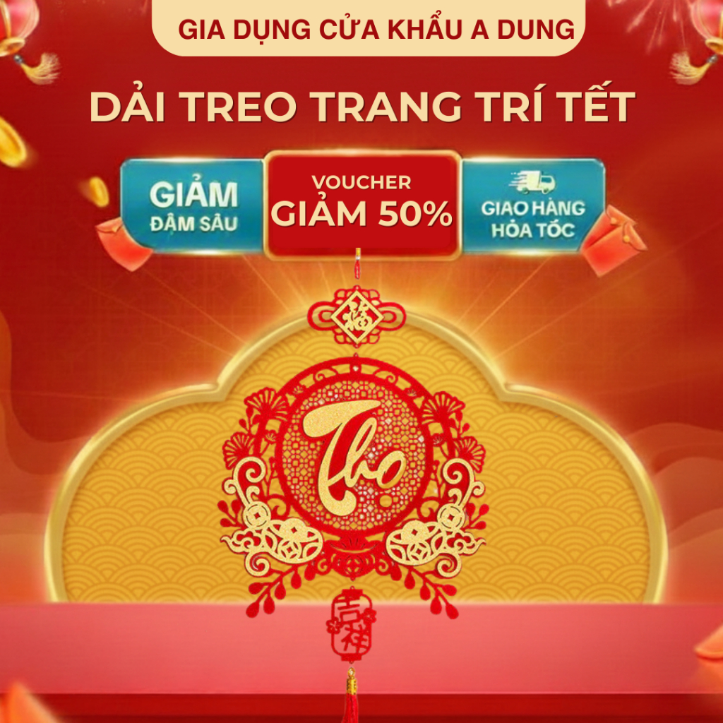 Dải Treo Trang Trí Tết, Liễng Treo Tết Decor Nhà Cửa, Phúc _ Lộc_Thọ Phụ Kiện Decor Trang Trí Tết 2025 Chúc Mừng Năm Mới