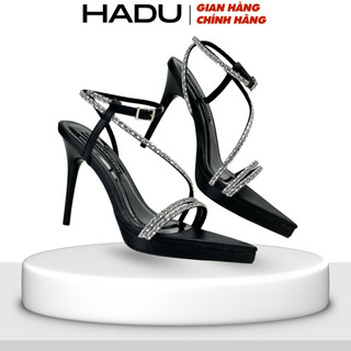 Giày Sandal Cao Gót 11P LOPEZ Quai Đính Đá Đế Đúp 2P Mũi Nhọn HADU M1220 Chất Liệu Cao Cấp BH 12T