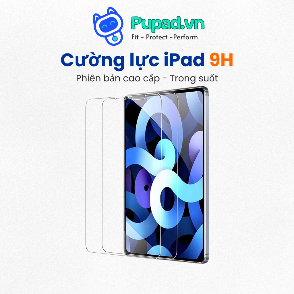 [Độ Cứng 9H] Kính Cường Lực Trong Suốt iPad PUPAD, Bảo Vệ Màn Hình Cho Pro11 Air6/7 Gen10/11 - C01