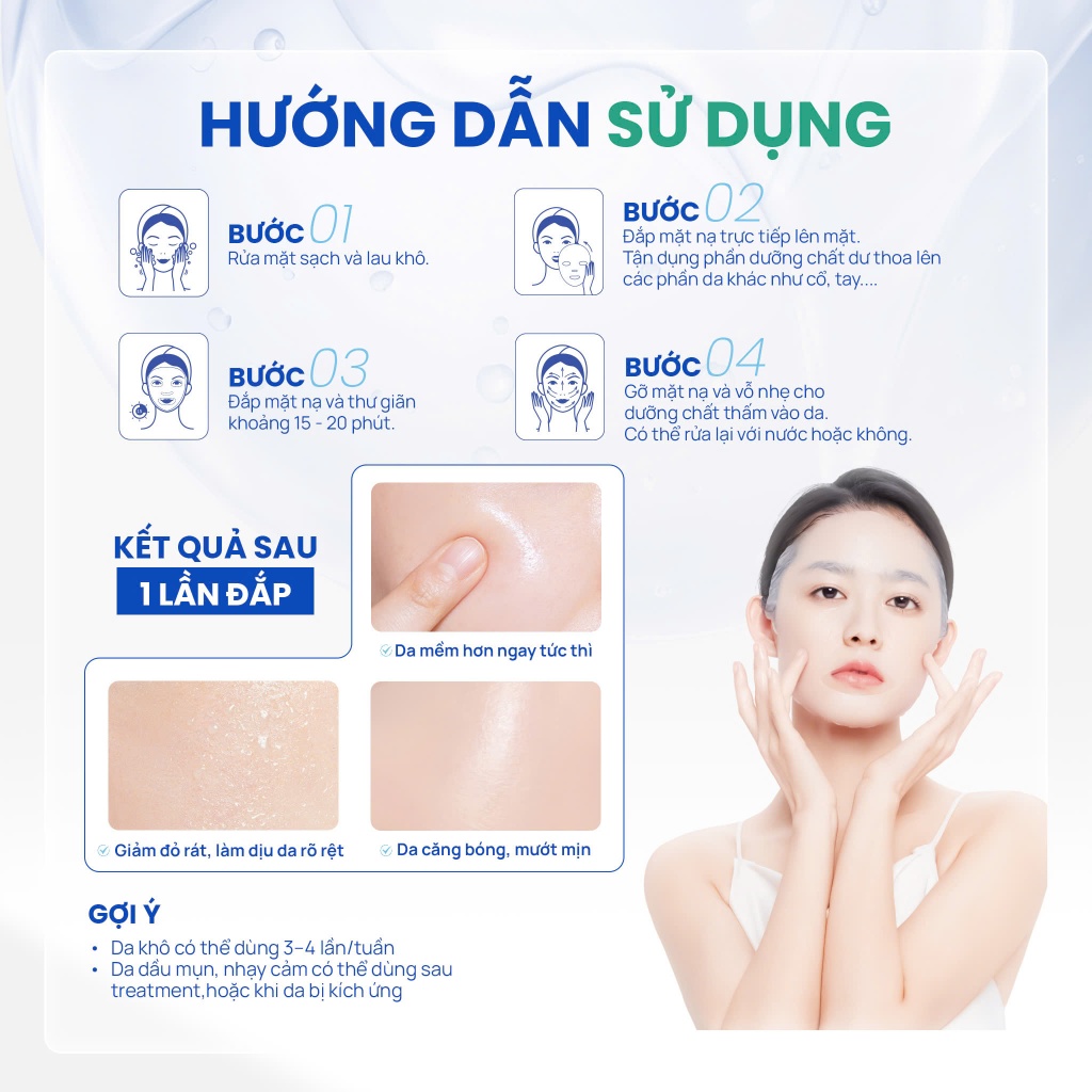 Mặt nạ Trioderma sáng da, phục hồi chuyên sâu Calming & Hydrating Essence Mask
