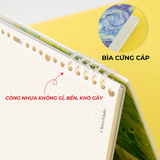 Bìa Sổ Còng Nhựa GOODMOOD Thay Giấy Refill 100gsm, Sổ Còng Vangogh A5 B5 Binder Nhựa An Toàn BC-06/BC-03