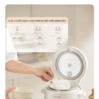 Nồi Cơm Điện Mini 1.2L Đa Năng Bear RC-5H12F, 300W, 4 Chế Độ Nấu, Lòng Nồi Chống Dính, BH 18 tháng