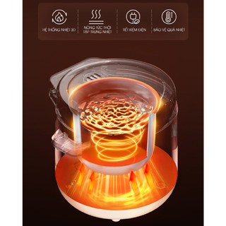 Nồi Cơm Điện Mini 1.2L Đa Năng Bear RC-5H12F, 300W, 4 Chế Độ Nấu, Lòng Nồi Chống Dính, BH 18 tháng