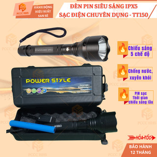 Đèn pin siêu sáng IPX5 chống nước | Chiếu sáng mạnh, dùng thoát hiểm khẩn cấp, cầu cứu PCCC