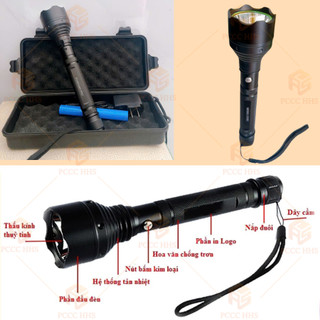 Đèn pin siêu sáng IPX5 chống nước | Chiếu sáng mạnh, dùng thoát hiểm khẩn cấp, cầu cứu PCCC