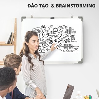 Bảng trắng 20x30CM 30x45CM 45x60CM Bảng từ viết bút lông trắng tặng kèm bút & lau bảng