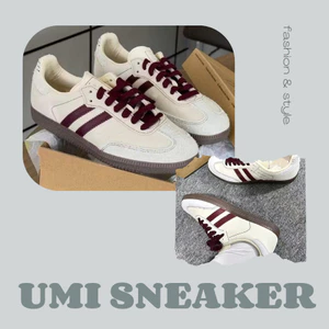 Giày Sneaker Cổ Thấp Trắng Vệt Đỏ, Giày Thể Thao Sa Ba Màu Đỏ Dành Cho Nữ Dễ Phối Đồ.