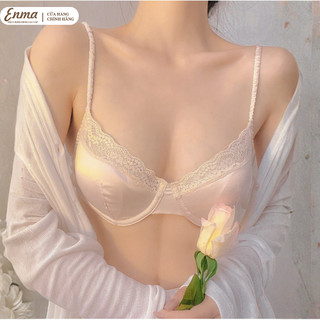 Áo Lót Lụa Satin ENMA Mút Mỏng Kết Hợp Chút Ren Quyến Rũ Nâng Ngực Thoải Mái Nhẹ Nhàng BRA16