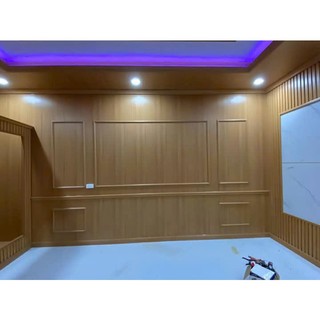 Tấm ốp tường NANO Phẳng vân gỗ Dài 2m9 Khách Đặt Cắt đôi Thành 2 thanh 1m45