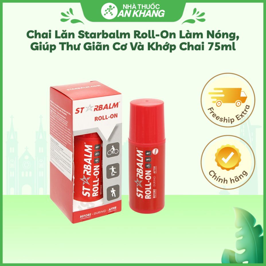 Chai lăn Starbalm Roll-On làm nóng, giúp thư giãn cơ và khớp chai 75ml