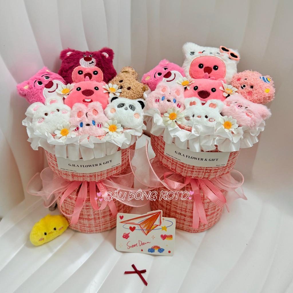 [HoảTốcHCM] Gấu bông Bó Hoa Mix Gấu Bông, yêu quà tặng bạn nữ, quà sinh Nhật cho nữ 20-10,8-3,noel❤️ | BigBuy360 - bigbuy360.vn