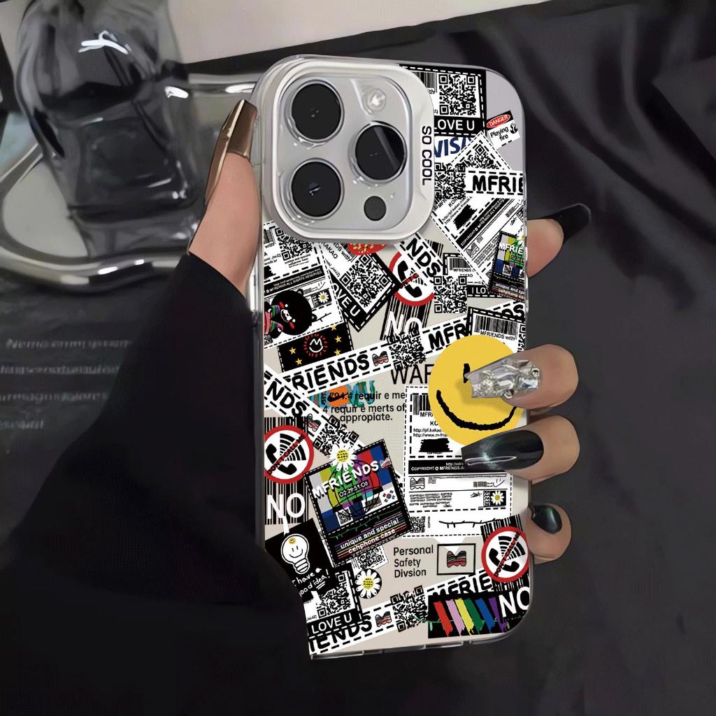 Chế độ khuôn mặt cười được áp dụng cho iphone 17/16/15 apple điện thoại trường 14/13/11 hấp thụ từ trong suốt vỏ