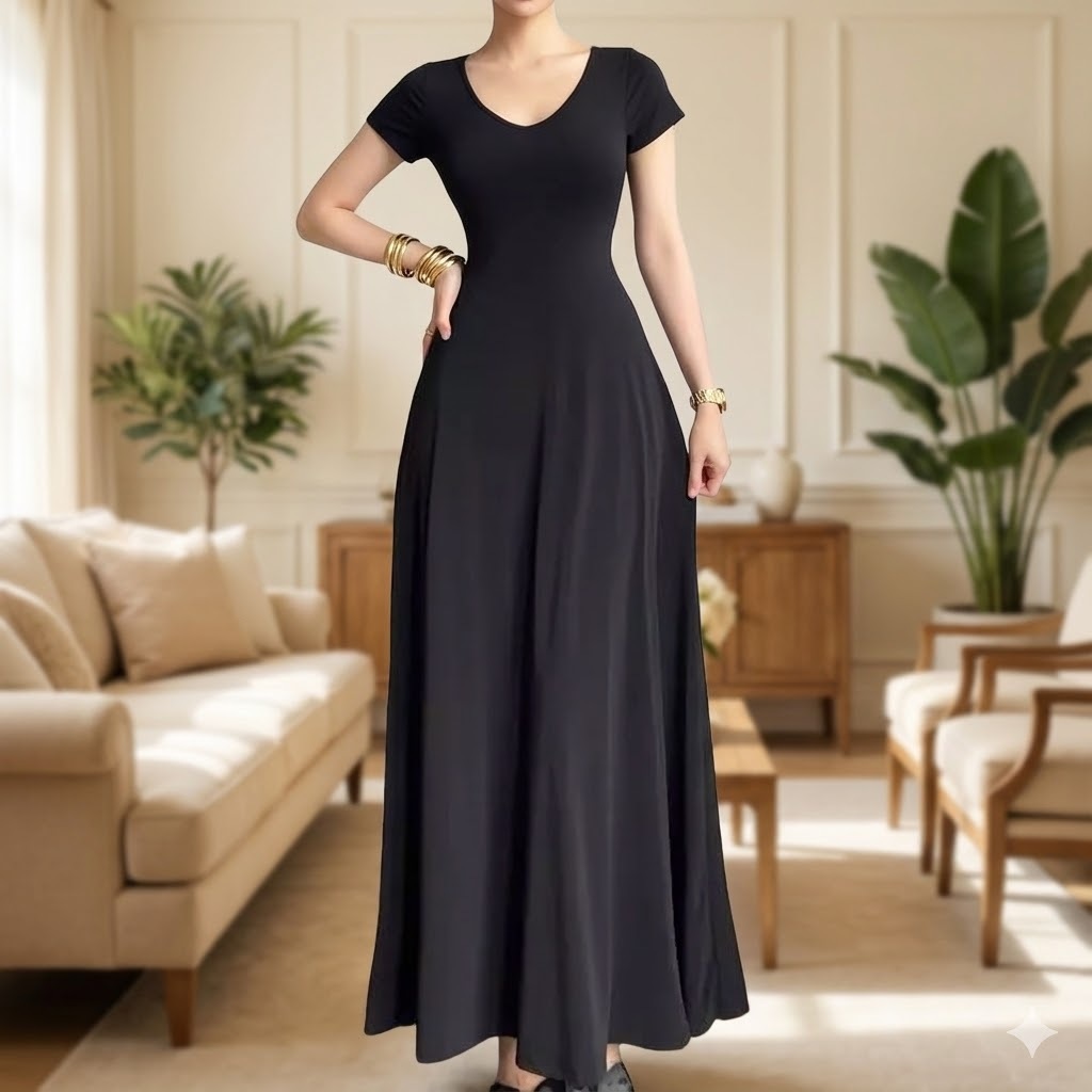 Đầm body nữ cổ tim tay ngắn dáng xòe kiểu đơn giản đi tiệc đi chơi sang chảnh Yourname Dress YN202