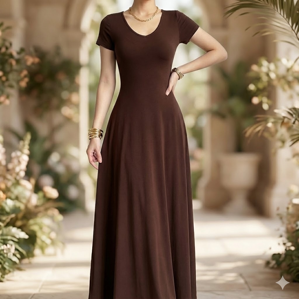 Đầm body nữ cổ tim tay ngắn dáng xòe kiểu đơn giản đi tiệc đi chơi sang chảnh Yourname Dress YN202