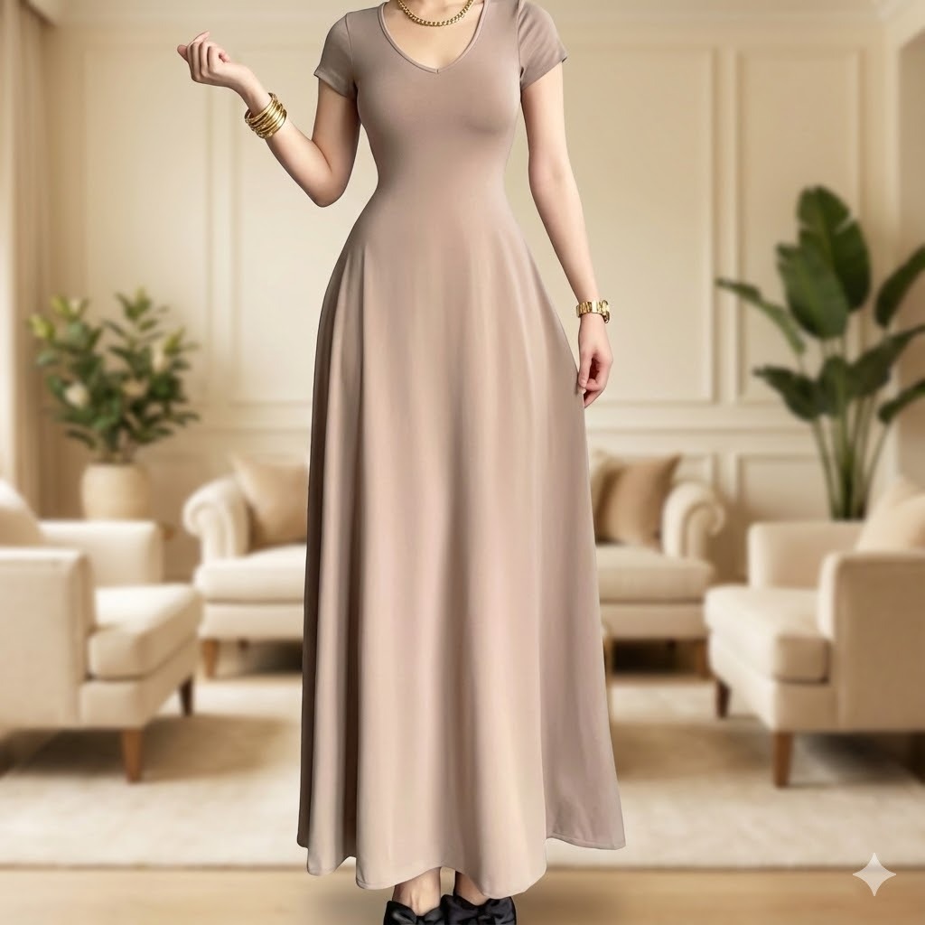 Đầm body nữ cổ tim tay ngắn dáng xòe kiểu đơn giản đi tiệc đi chơi sang chảnh Yourname Dress YN202
