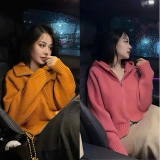 [HANG QC] ÁO LEN LÔNG THỎ CỔ BẺ CAO KHÓA KÉO "COZY'' HÀNG QC SIÊU ĐẸP - DÀNH CHO NỮ Aolenphoikhoa2025_P5