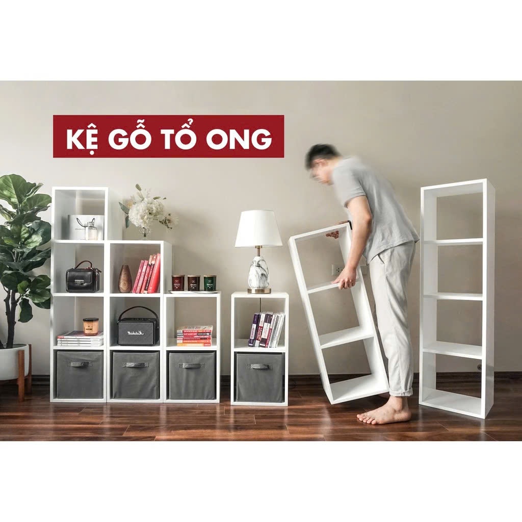 Kệ Decor Tổ Ong Nhiều Tầng Foresthome, Kệ Gỗ Trưng Bày Phòng Khách Phòng Ngủ Hiện Đại, Gỗ MDF Cao Cấp